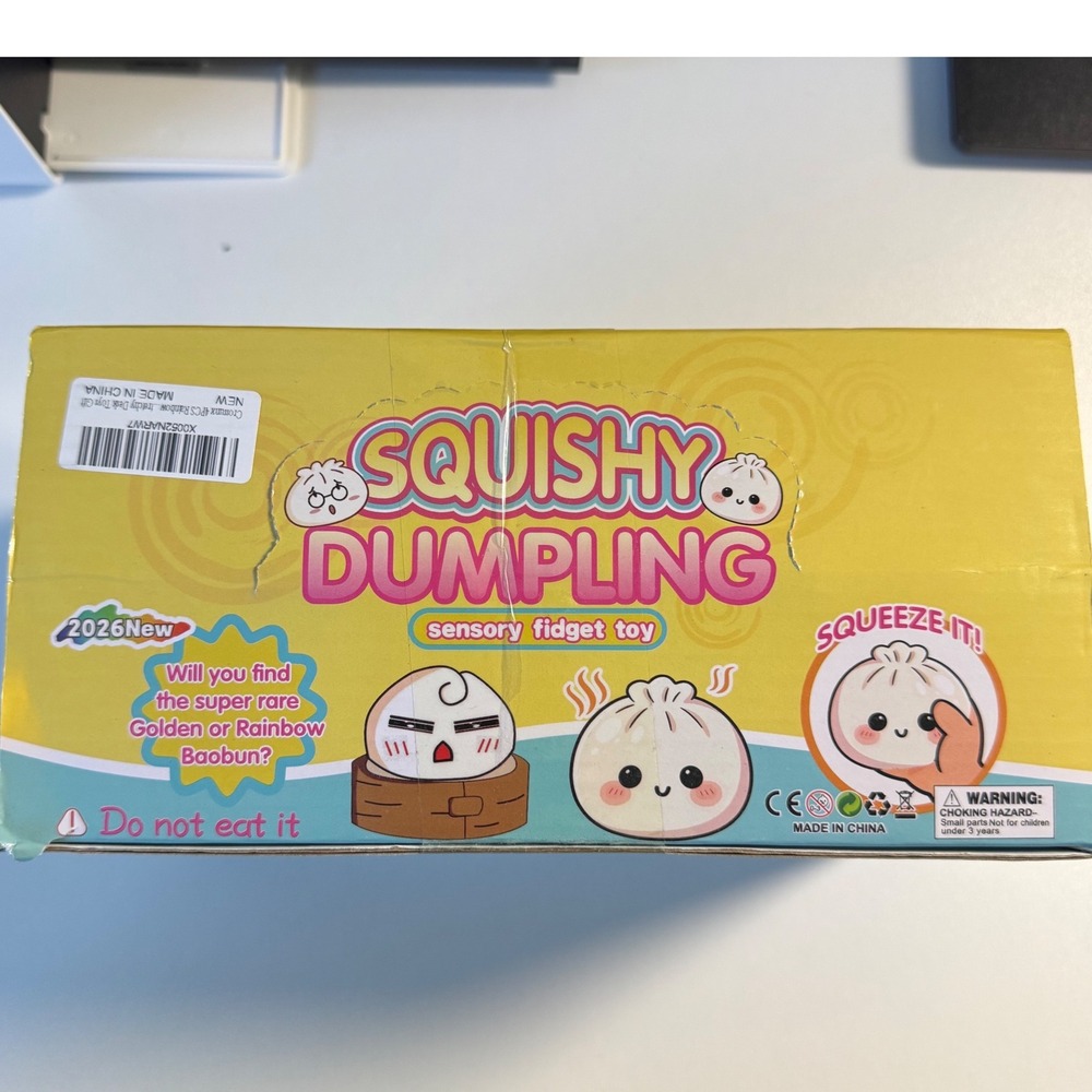 Squishy Dumpling Sensory Fidget Toy Kids OS Case of 4 Rainbow New